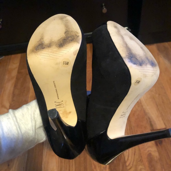 INC super high heeled T-strap pumps. - Picture 3 of 5